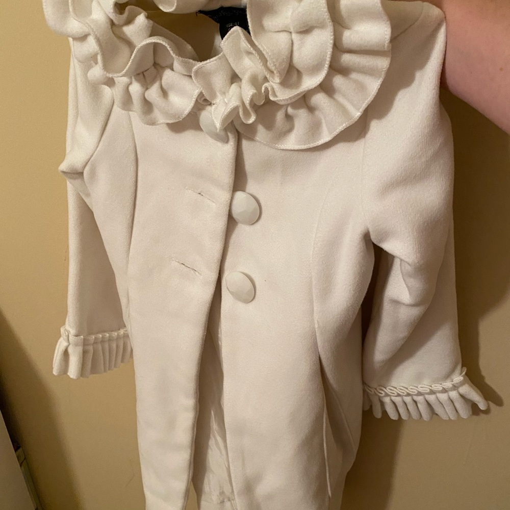 Cynthia Rowley Lined White Winter Coat 4T